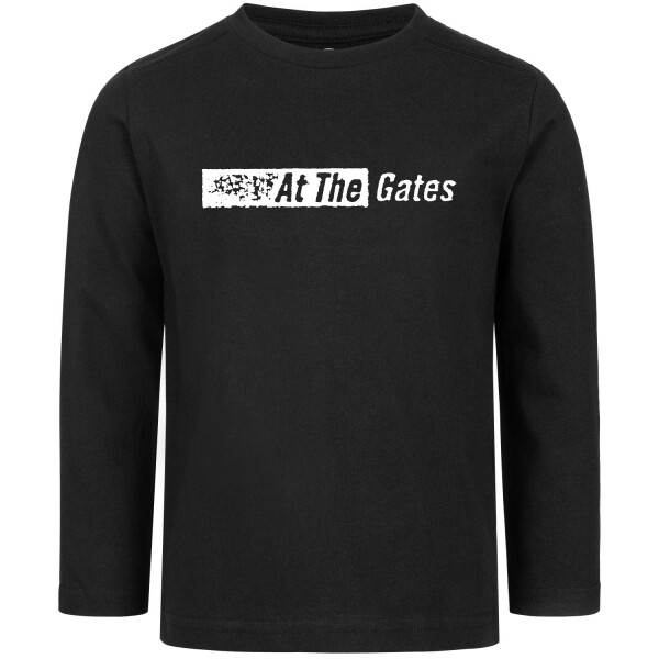 At the Gates (Logo) - Kinder Longsleeve, schwarz, weiß, 116