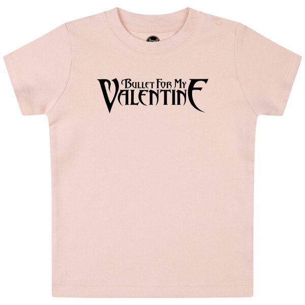 Bullet For My Valentine (Logo) - Baby T-Shirt, hellrosa, schwarz, 56/62