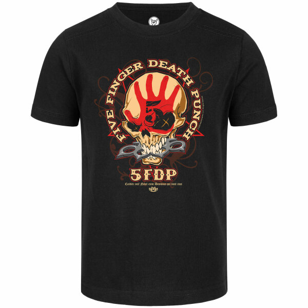 Five Finger Death Punch (Knucklehead) - Kinder T-Shirt, schwarz, mehrfarbig, 116