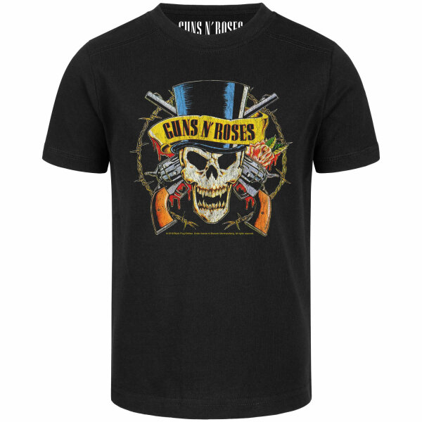 Guns n Roses (TopHat) - Kinder T-Shirt, schwarz, mehrfarbig, 164