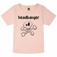 headbanger (invers) - Girly Shirt, hellrosa, schwarz, 104