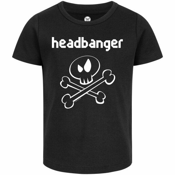 headbanger (invers) - Girly shirt, black, white, 152