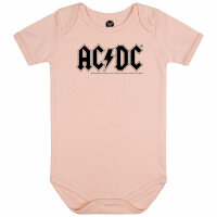 AC/DC (Logo) - Baby Body - hellrosa - schwarz - 56/62
