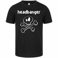 headbanger (invers) - Kinder T-Shirt, schwarz, weiß, 104