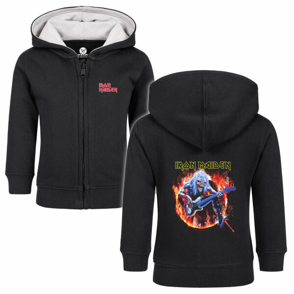 Iron Maiden (Fear Live Flame) - Baby zip-hoody, black, multicolour, 56/62