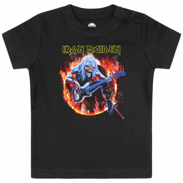 Iron Maiden (Fear Live Flame) - Baby T-Shirt, schwarz, mehrfarbig, 56/62