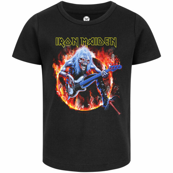 Iron Maiden (Fear Live Flame) - Girly Shirt, schwarz, mehrfarbig, 128