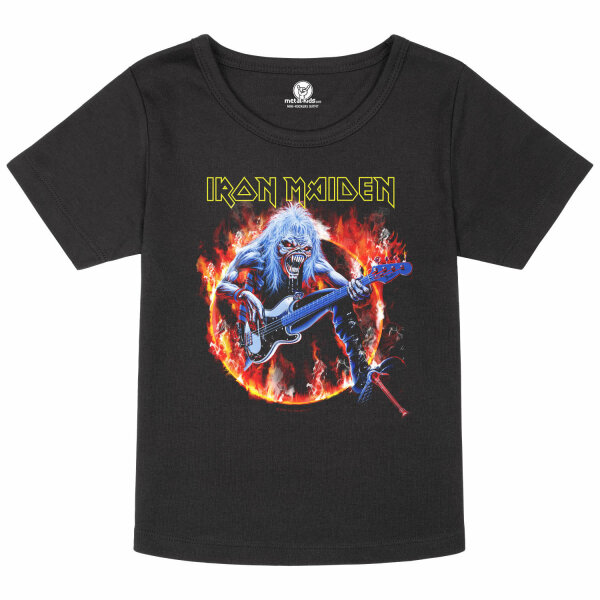 Iron Maiden (Fear Live Flame) - Girly Shirt, schwarz, mehrfarbig, 128