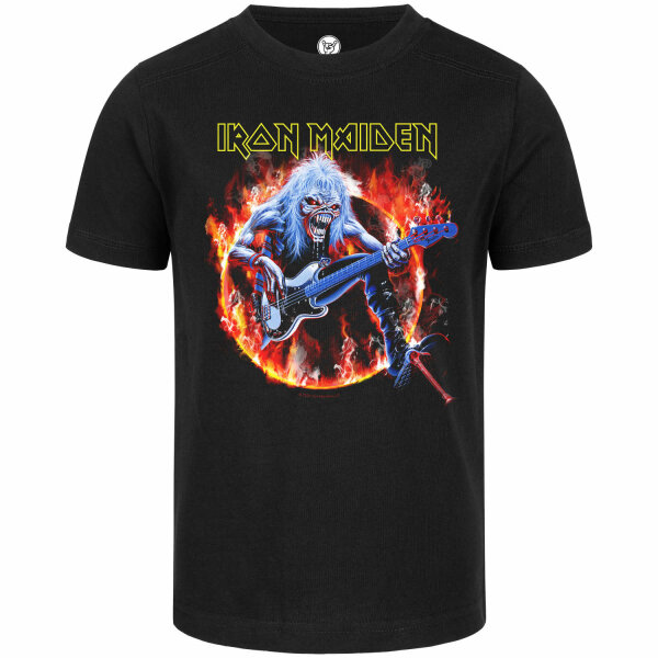 Iron Maiden (Fear Live Flame) - Kinder T-Shirt, schwarz, mehrfarbig, 128