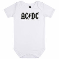 AC/DC (Logo) - Baby Body - weiß - schwarz - 80/86