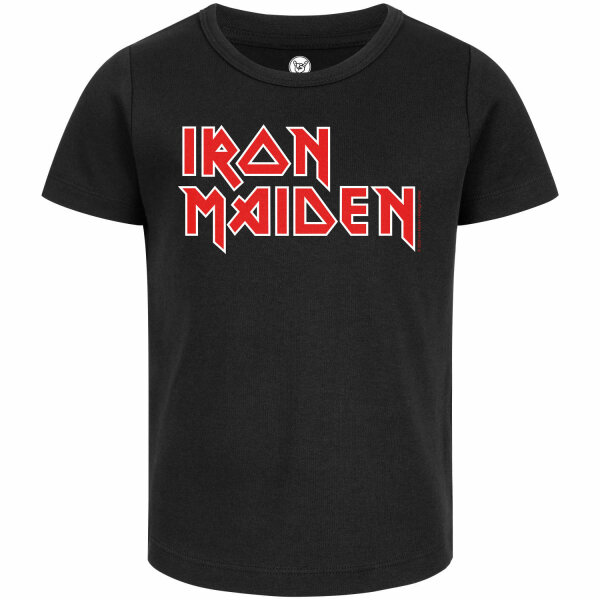 Iron Maiden (Logo) - Girly Shirt, schwarz, rot/weiß, 128