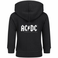 AC/DC (Logo) - Baby zip-hoody, black, white, 56/62