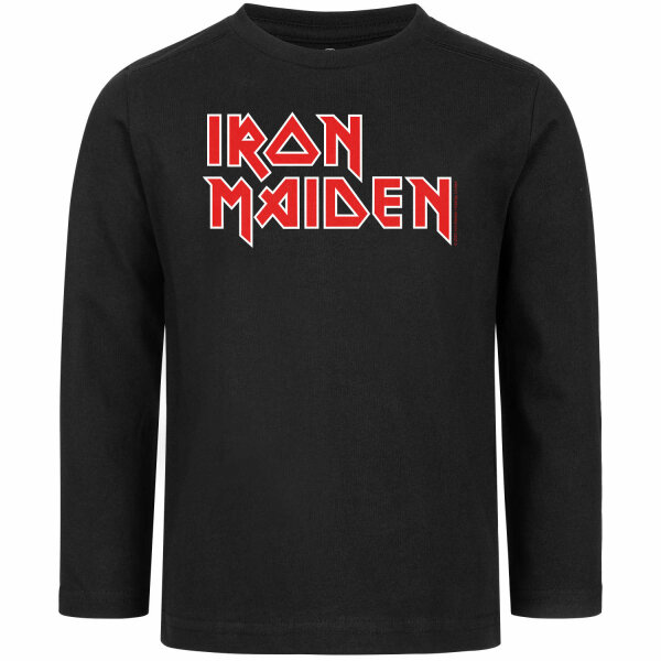 Iron Maiden (Logo) - Kinder Longsleeve, schwarz, rot/weiß, 104