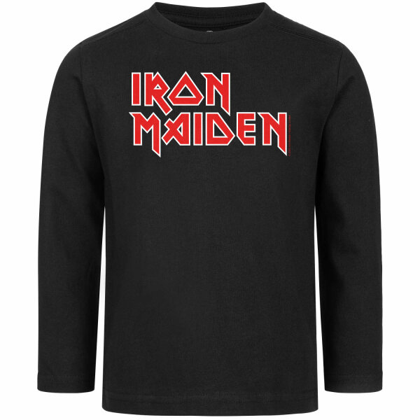 Iron Maiden (Logo) - Kinder Longsleeve, schwarz, rot/weiß, 140