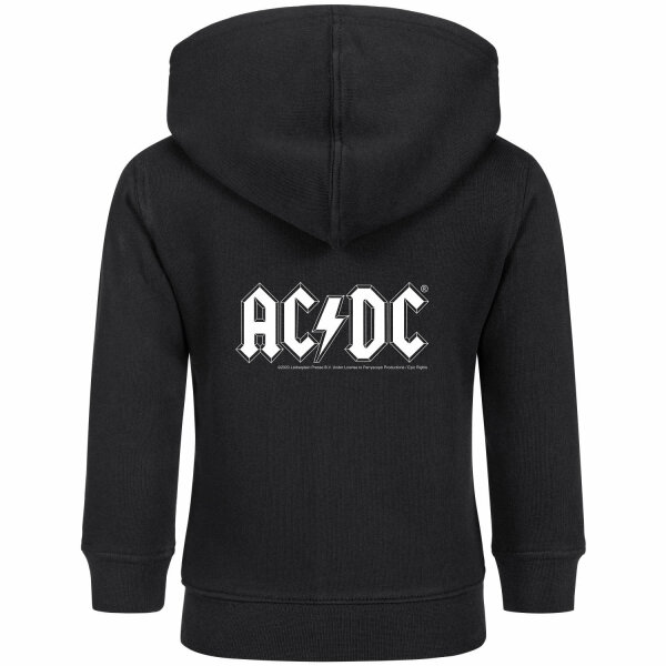 AC/DC (Logo) - Baby Kapuzenjacke, schwarz, weiß, 80/86