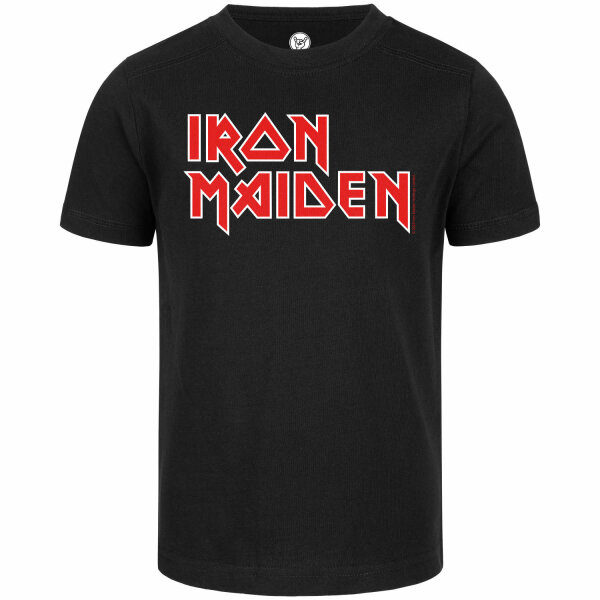 Iron Maiden (Logo) - Kinder T-Shirt, schwarz, rot/weiß, 140