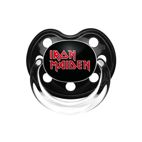 Iron Maiden (Logo) - Soother, black, red/white, Size 1