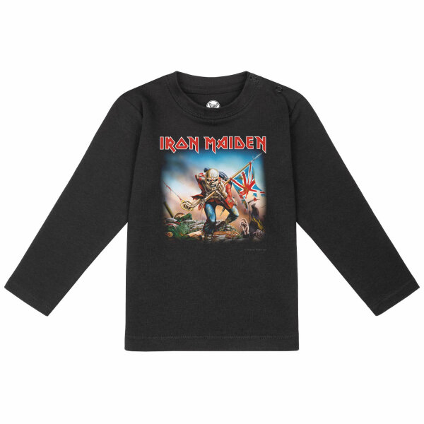 Iron Maiden (Trooper) - Baby Longsleeve, schwarz, mehrfarbig, 80/86