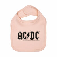 AC/DC (Logo) - Baby Lätzchen - hellrosa - schwarz -...