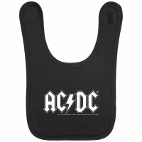 AC/DC (Logo) - Baby bib, black, white, one size