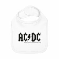 AC/DC (Logo) - Baby Lätzchen, weiß, schwarz,...