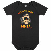 louder than hell - Baby bodysuit, black, multicolour, 68/74