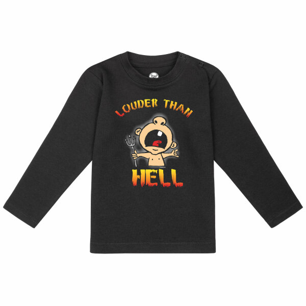 louder than hell - Baby longsleeve, black, multicolour, 80/86