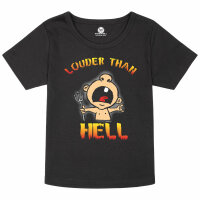 louder than hell - Girly shirt, black, multicolour, 128