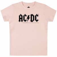 AC/DC (Logo) - Baby T-Shirt - hellrosa - schwarz - 56/62