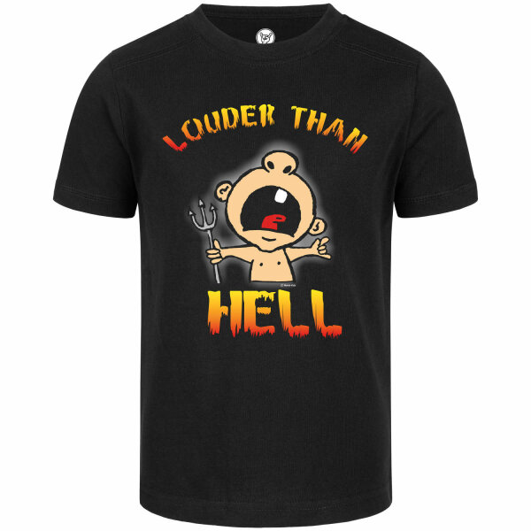 louder than hell - Kids t-shirt, black, multicolour, 140