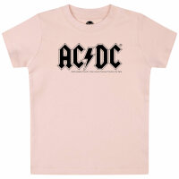 AC/DC (Logo) - Baby T-Shirt, hellrosa, schwarz, 80/86