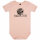 metal kid (Vintage) - Baby bodysuit, pale pink, black, 68/74