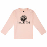 metal kid (Vintage) - Baby Longsleeve, hellrosa, schwarz,...