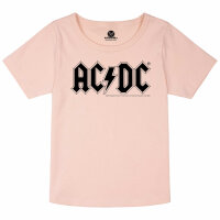 AC/DC (Logo) - Girly Shirt, hellrosa, schwarz, 104