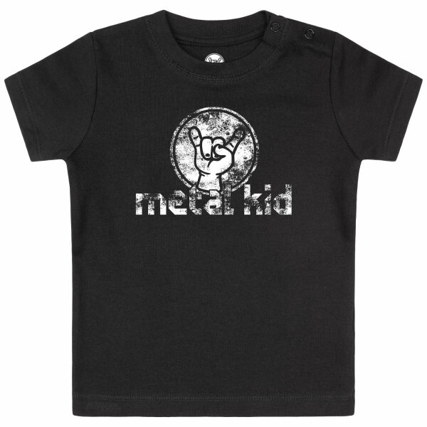 metal kid (Vintage) - Baby t-shirt, black, white, 80/86