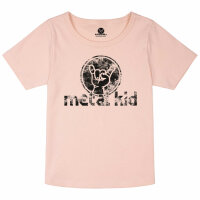 metal kid (Vintage) - Girly Shirt, hellrosa, schwarz, 104