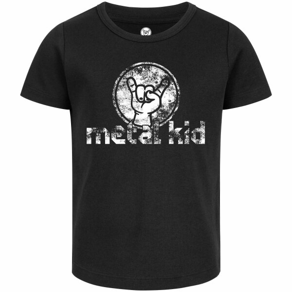 metal kid (Vintage) - Girly shirt, black, white, 104