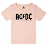 AC/DC (Logo) - Girly Shirt, hellrosa, schwarz, 140