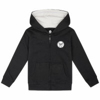 metal kid (Vintage) - Kids zip-hoody, black, white, 152