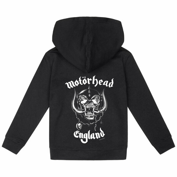 Motörhead (England) - Kinder Kapuzenjacke, schwarz, weiß, 116