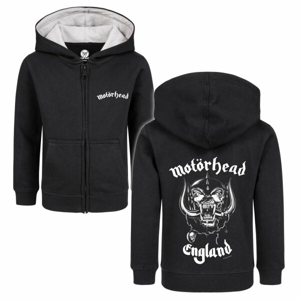 Motörhead (England) - Kinder Kapuzenjacke, schwarz, weiß, 140