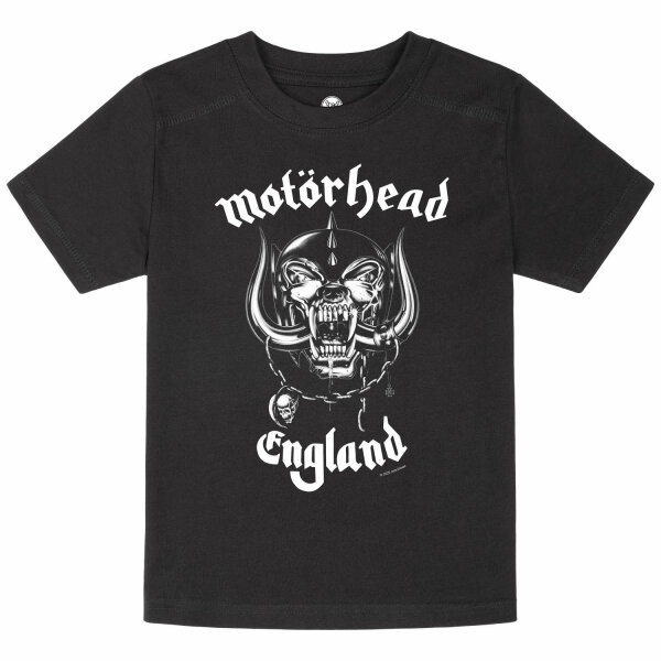 Motörhead (England) - Kinder T-Shirt, schwarz, weiß, 104