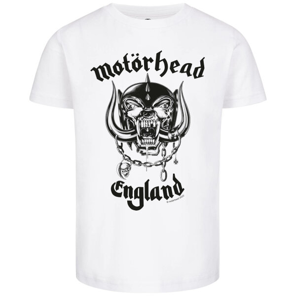 Motörhead (England) - Kinder T-Shirt, weiß, schwarz, 128