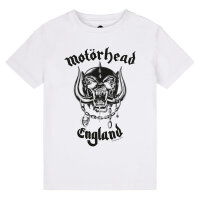 Motörhead (England) - Kinder T-Shirt, weiß, schwarz, 128