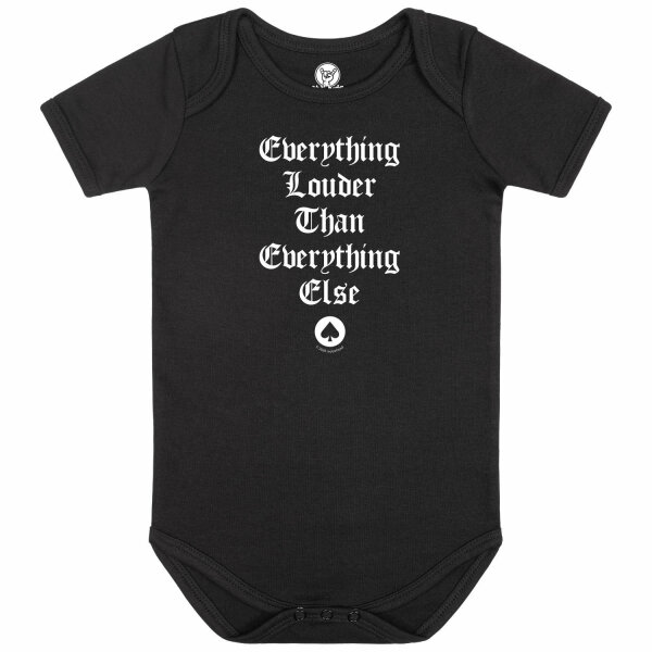 Motörhead (Everything Louder...) - Baby bodysuit, black, white, 56/62