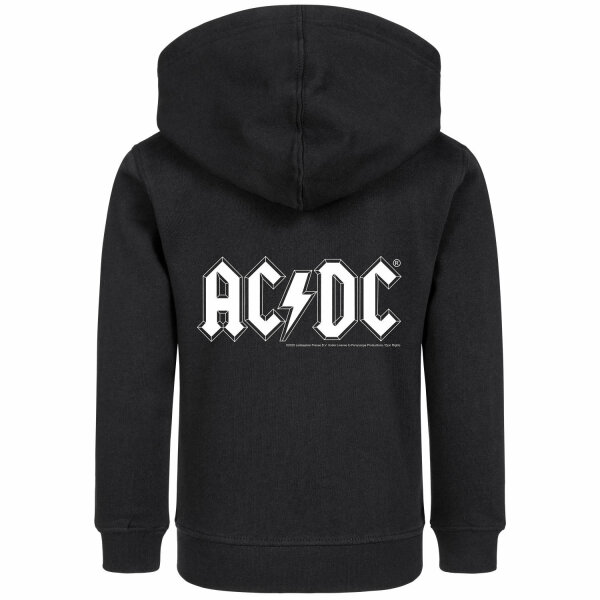 AC/DC (Logo) - Kids zip-hoody, black, white, 140