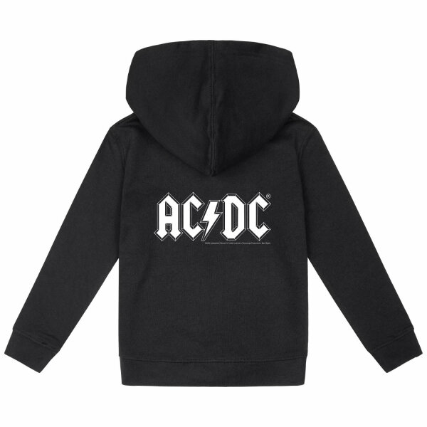 AC/DC (Logo) - Kids zip-hoody, black, white, 140