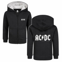 AC/DC (Logo) - Kinder Kapuzenjacke - schwarz - weiß...
