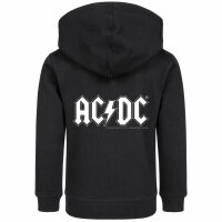AC/DC (Logo) - Kids zip-hoody, black, white, 164