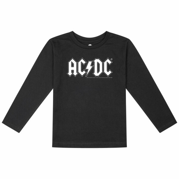 AC/DC (Logo) - Kinder Longsleeve, schwarz, weiß, 164